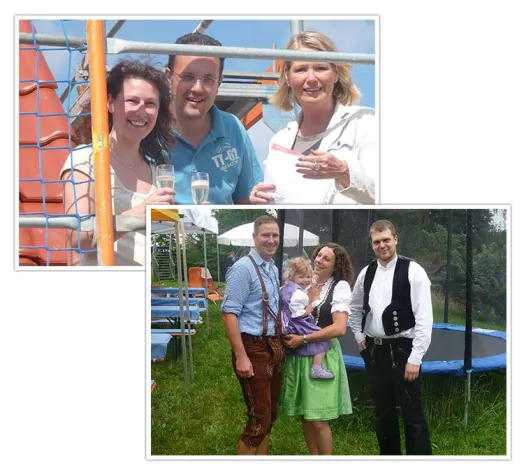 Richtfeste der Familie Pitterlein und Schneider-Schaar Bild: Richtfeste der Familie Pitterlein und Schneider-Schaar