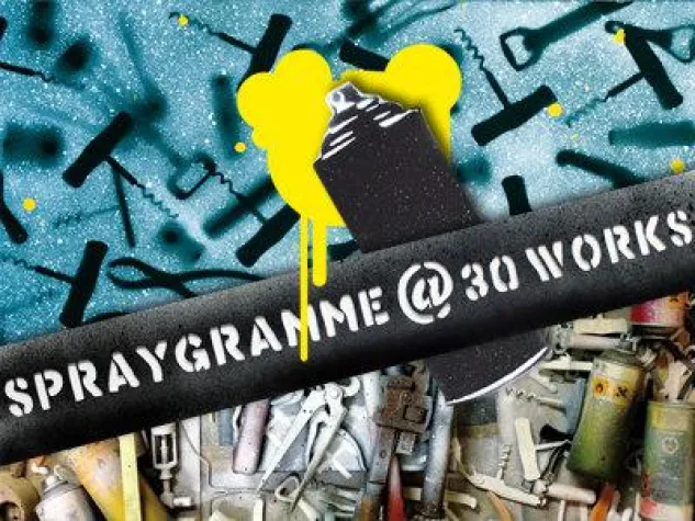 Bild: Spraygramme @ 30works - Einzelausstellung mit Thomas Baumgärtel