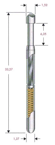 Bild: Rotations- Federkontakte im 1,27 / 2,0 / 2.54mm Raster