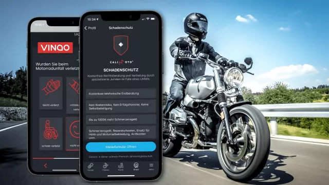 Bild: Legal Tech für verunfallte Biker:  VINQO und calimoto bieten rechtliche Soforthilfe auf Knopfdruck an