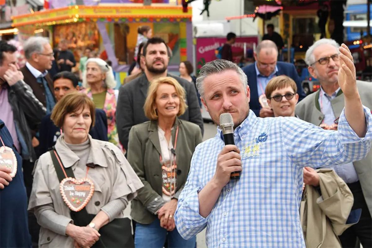 Backstage Tour Nürnberger Volksfest 2018 mit UnternehmerClub ORANGE. (Bild:SMIC! Events & Marketing)
