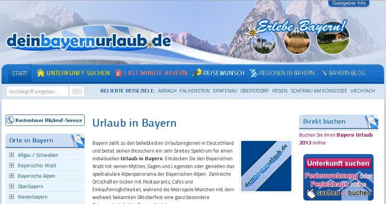 Bayern Urlaub 2013 - Jetzt schon buchen Bild: Bayern Urlaub 2013 - Jetzt schon buchen