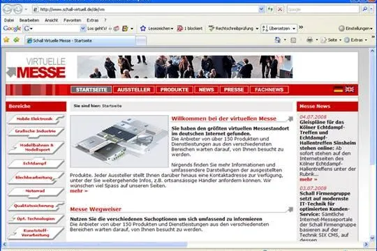 Messeveranstalter P.E. Schall wählt SixCMS für die Erstellung sämtlicher Messeportale Bild: Messeveranstalter P.E. Schall wählt SixCMS für die Erstellung sämtlicher Messeportale