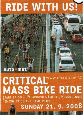 Bild: Für eine bessere Radverkehrsstrategie - Größter Tschechischer Critical Mass in Prag