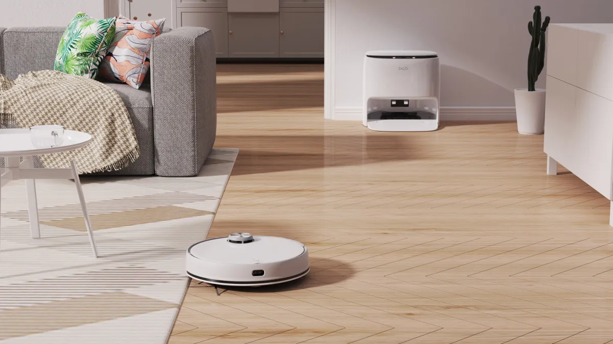 ZACO M1S Saug- und Wischroboter mit selbstreinigender Waschstation