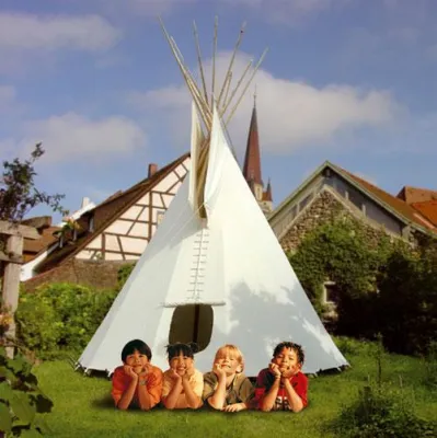 Bild: Englisch lernen im Tipi: Abenteuer-Camp 2007 am Bodensee