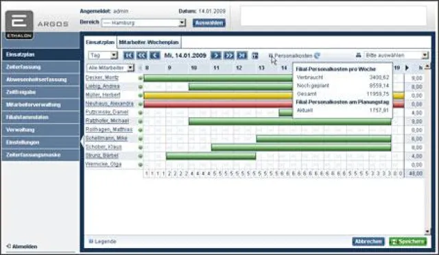 Bild: ETHALON präsentiert neue Version der Personaleinsatzplanungssoftware ARGOS auf der EuroCIS 2009