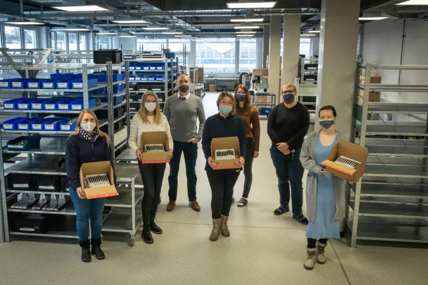 Bild: Erster Funkspieß verlässt die Produktion aus neuem Hauptsitz der Hightech-Firma pro-micron