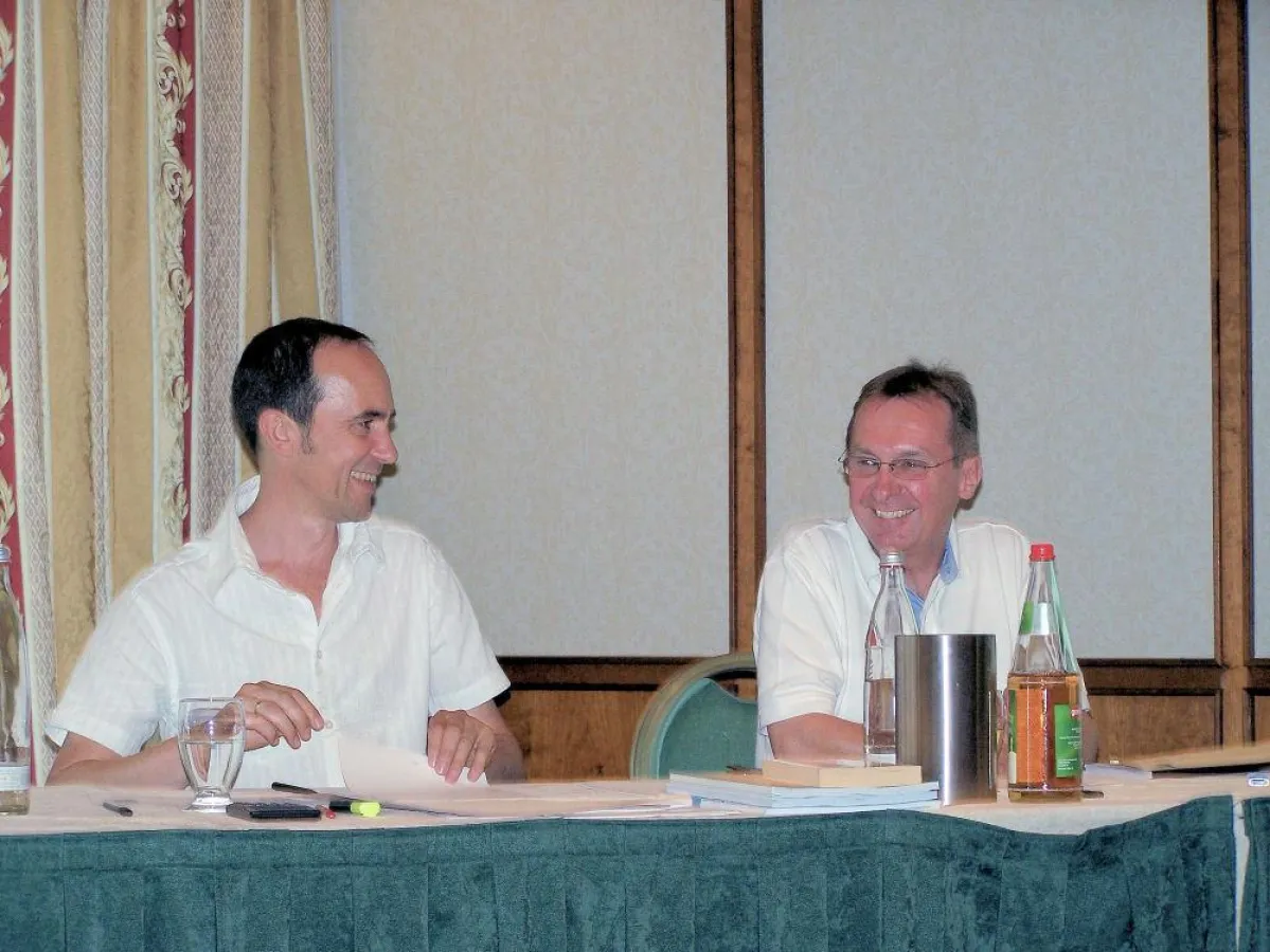 Aufsichtsratsvorsitzender Peter Walser und Vorstand Werner Strub berichteten den anwesenden Aktionären über die Geschäftsentwicklung der ABAS Software AG.