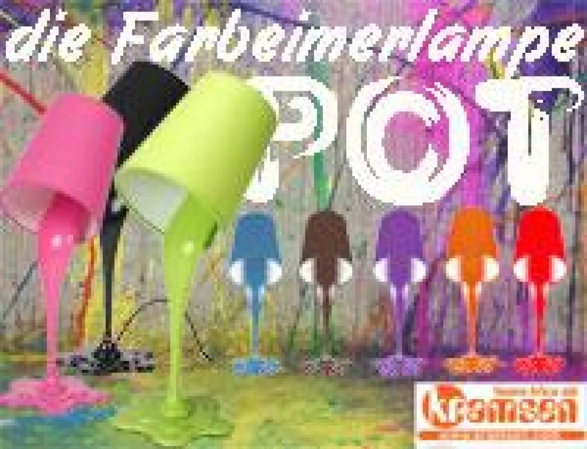 Die Lampe, die wie ein ausgekippter Eimer Farbe aussieht