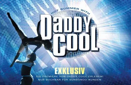 Sunbonoo kooperiert mit „Daddy Cool“ – Musicalshow Mallorca Bild: Sunbonoo kooperiert mit „Daddy Cool“ – Musicalshow Mallorca