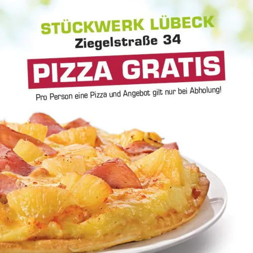 Bild: Stückwerk Pizzakultur jetzt auch in Lübeck - Große Pizza-Gratis-Aktion zur Eröffnung