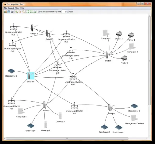 Bild: JDisc erkennt die Netzwerk-Topologie