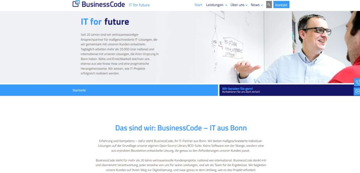 BusinessCode startet Marktoffensive mit neuer Homepage - openPR