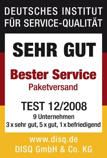 Bild: Servicestudie Paketversand 2008 - iloxx "sehr gut"