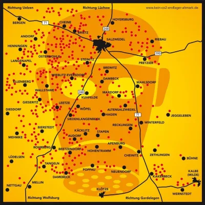 BI Kein CO2 Endlager Altmark warnt vor bewussten Mängeln und veröffentlicht erste Bohrlochkarte Bild: BI Kein CO2 Endlager Altmark warnt vor bewussten Mängeln und veröffentlicht erste Bohrlochkarte