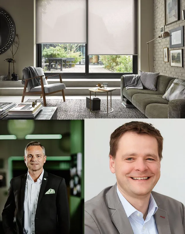 System PowerView (oben); R. Keinberger, Loxone; M. Müller-Stüler, Hunter Douglas (v.l.)