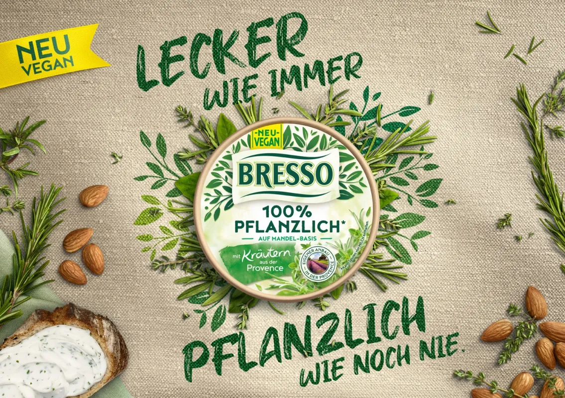 BRESSO 100% PFLANZLICH: neu im Käseregal (© BRESSO)