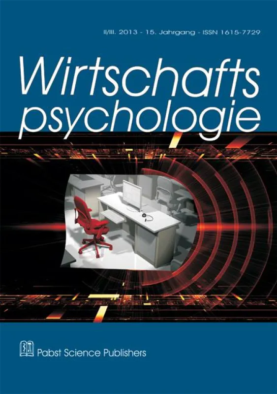 Wirtschaftspsychologie 2/3 2013