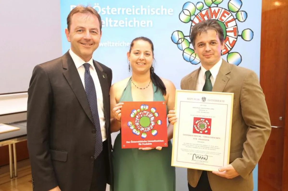 Verleihung des Österreichischen Umweltzeichens durch den Umweltminister Nikolaus Berlakovich.