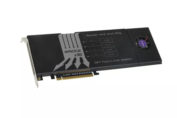 Bild: Sonnet bringt vier M.2 SSDs in den Mac Pro 2019