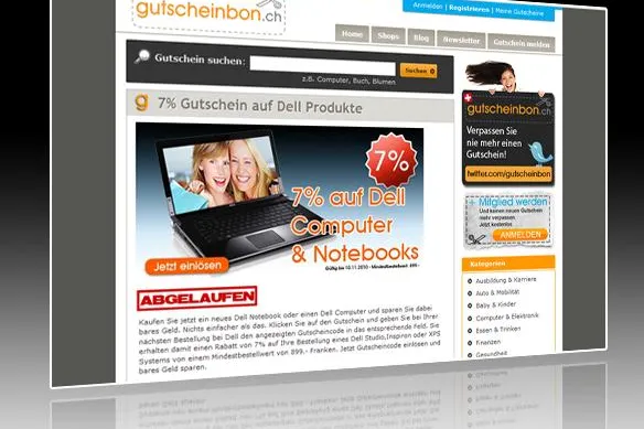 Das Gutscheinportal gutscheinbon.ch setzt auf Kundeninformation Bild: Das Gutscheinportal gutscheinbon.ch setzt auf Kundeninformation