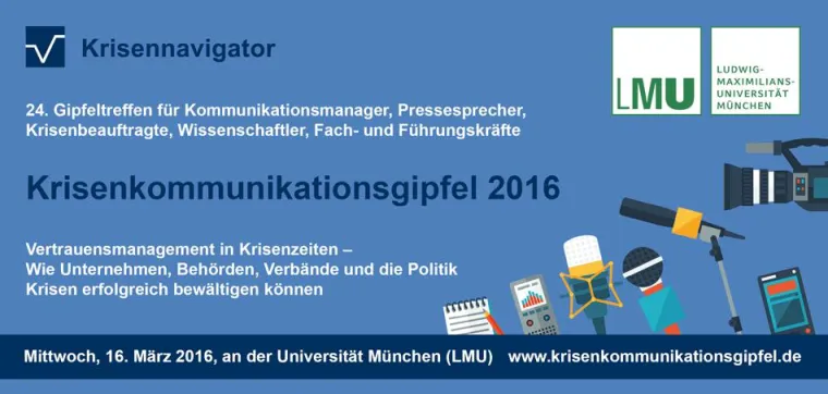 Bild: Zwischen 'Dieselgate' und 'Lügenpresse' – Krisenkommunikationsgipfel 2016 an der Universität München (LMU)