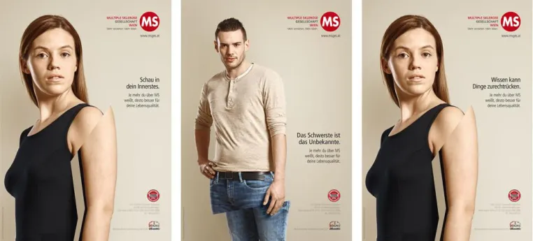 Bild: Neue Plakatkampagne sensibilisiert für Bedürfnisse von Menschen mit Multipler Sklerose