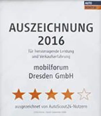 mobilforum Dresden GmbH ist eines der besten Autohäuser in Deutschland Bild: mobilforum Dresden GmbH ist eines der besten Autohäuser in Deutschland