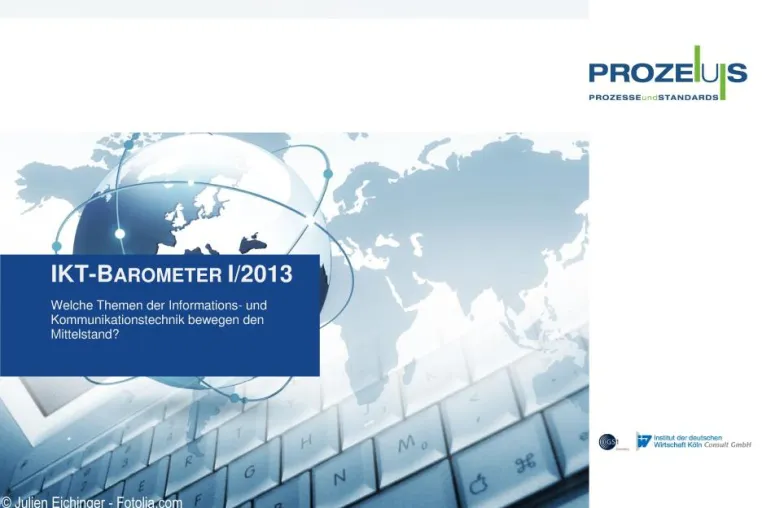 Bild: PROZEUS IKT-Barometer I/2013 – Kleine Unternehmen wollen in CRM-Systeme investieren