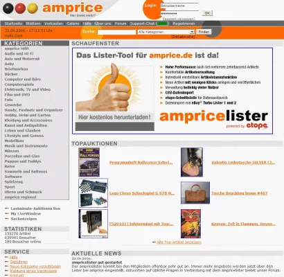 Bild: Kostenloser ampricelister vereinfacht das Erstellen von Auktionen
