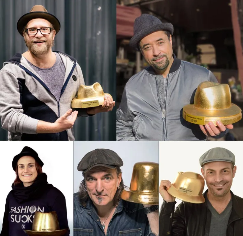 Prominente Hutträger: Gregor Meyle, Jan Josef Liefers, Roger Cicero, Andreas Hoppe, Nadine Angerer