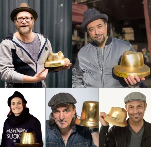Prominente Hutträger mit goldenem Award gekürt Bild: Prominente Hutträger mit goldenem Award gekürt