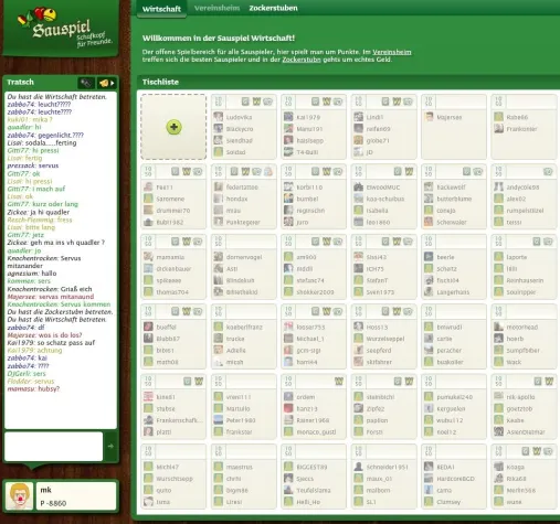 Bild: In Lederhose vor dem Laptop