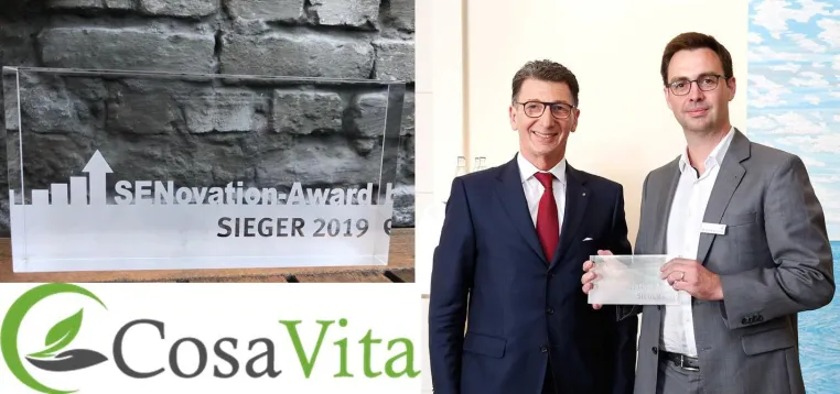 Start Up CosaVita gewinnt den renommierten SENovation-Award 2019 Bild: Start Up CosaVita gewinnt den renommierten SENovation-Award 2019