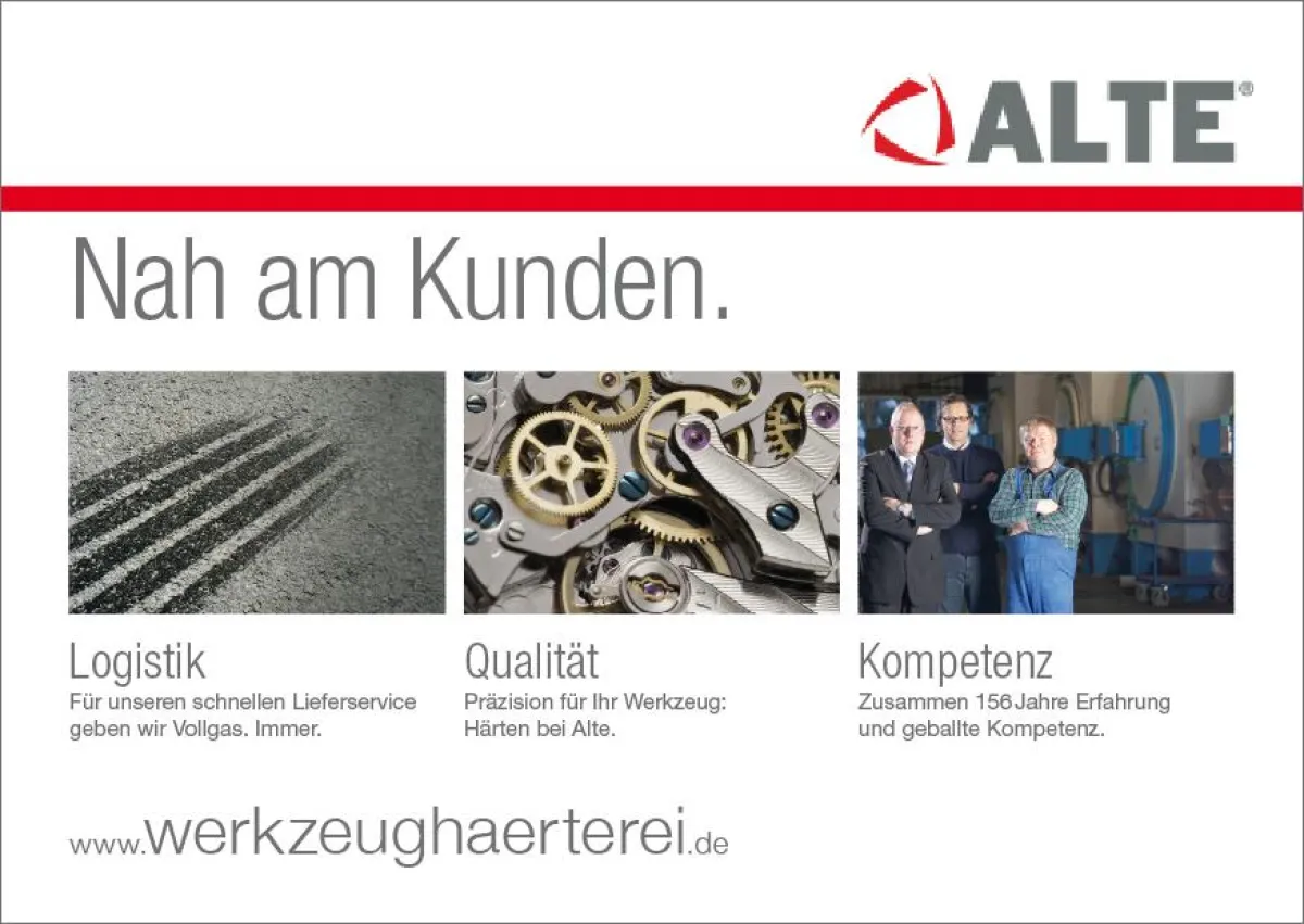 Die mmh kommunikationsagentur visualisierte die Kernkompetenzen der Härterei ALTE im Bereich Wärmebehandlung von Werkzeugteilen.