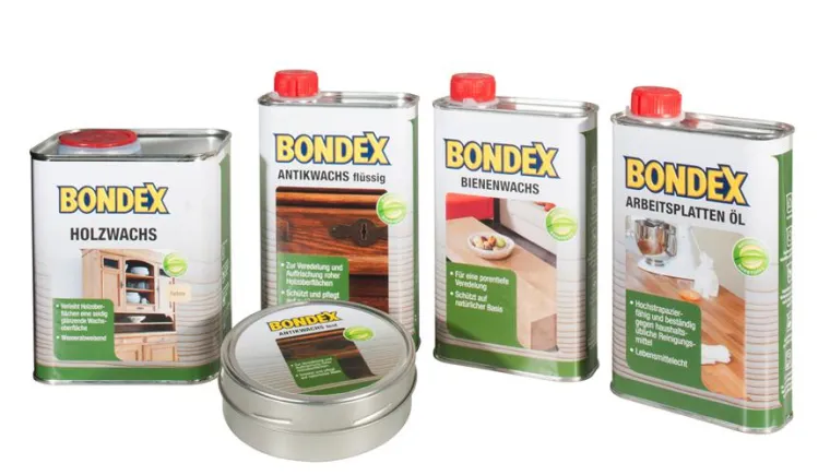 Bild: Produkte für Schutz und Pflege von Holz im Innenbereich