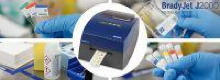 Bild: Laborgefäße farblich kennzeichnen mit dem BradyJet J2000