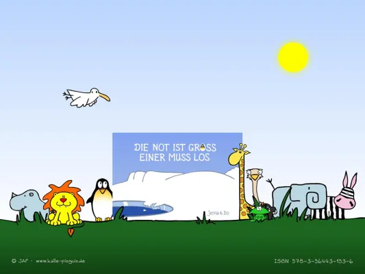 Bild: Klimawandel im Kinderbuch von Kalle Pinguin