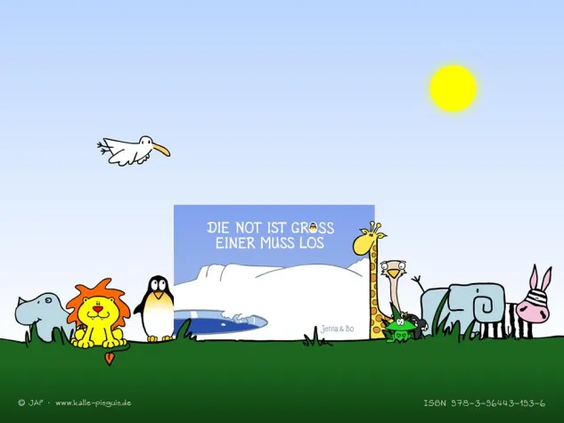 Bild: Klimawandel im Kinderbuch von Kalle Pinguin