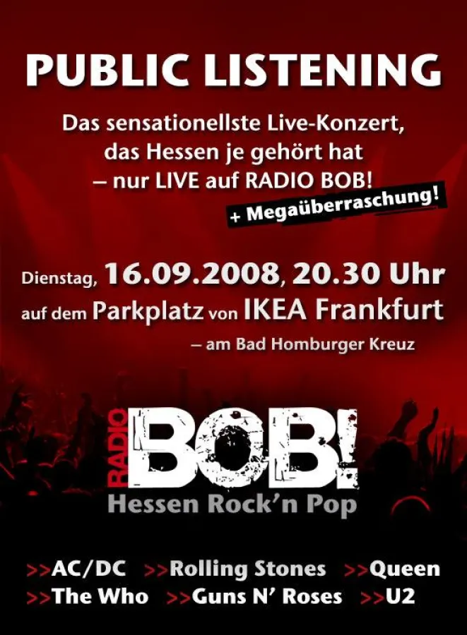 RADIO BOB! lässt es krachen - mit Feuerwerk in FFM und einem gigantischen Live-Konzert on Air - am 16.09. ab 21 Uhr
