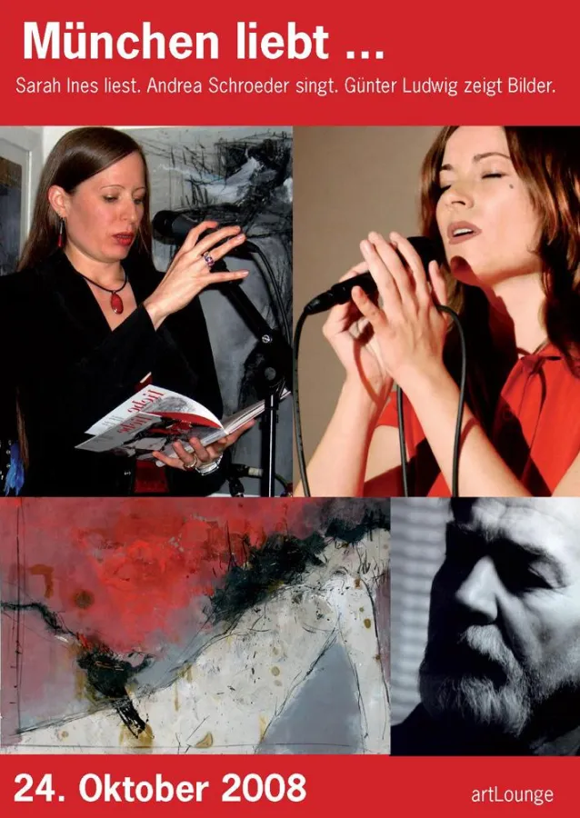 Sarah Ines, Günter Ludwig und Andrea Schroeder am 24.10.2008 in der artLounge in München/Schwabing