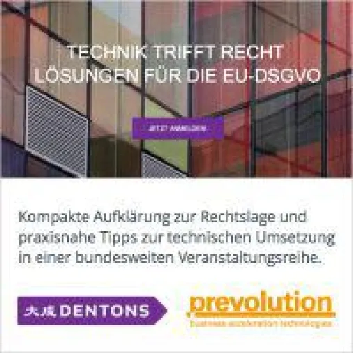 Event "Technik trifft Recht": Datenschutz-Grundverordnung (DSGVO) und Umsetzung kompakt erläutert Bild: Event "Technik trifft Recht": Datenschutz-Grundverordnung (DSGVO) und Umsetzung kompakt erläutert