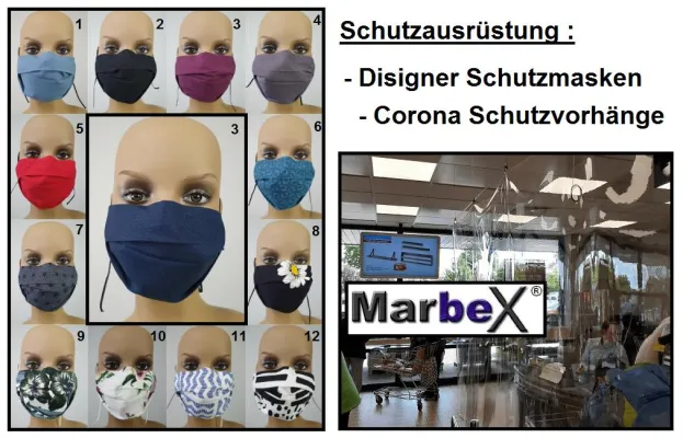 Bild: Schutzvorhänge & Masken - Virenschutz aus PVC & Baumwolle - Corona / Coronavirus Zeiten