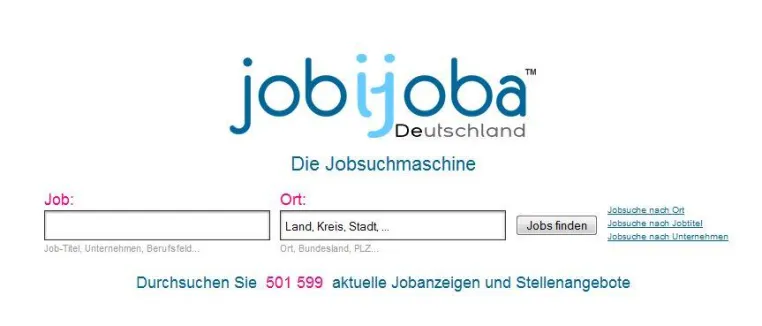 Jobsuchmaschine JobiJoba: Bilanz sechs Monate nach Start in Deutschland Bild: Jobsuchmaschine JobiJoba: Bilanz sechs Monate nach Start in Deutschland