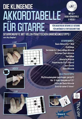 Bild: Gitarrengriffe lernen mit der klingenden Akkordtabelle für Gitarre mit CD+ (Audio/Video)