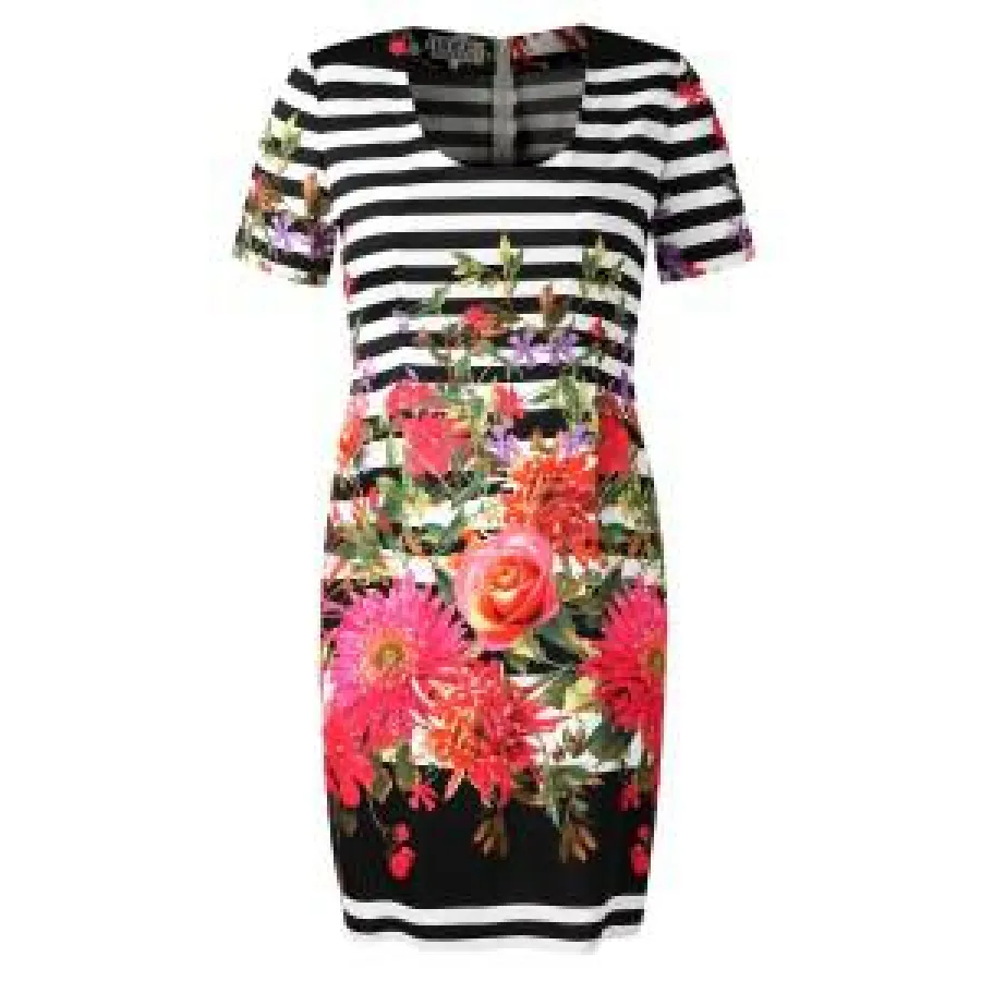 WHITE LABEL - DRESS STRIPES ON FLOWER