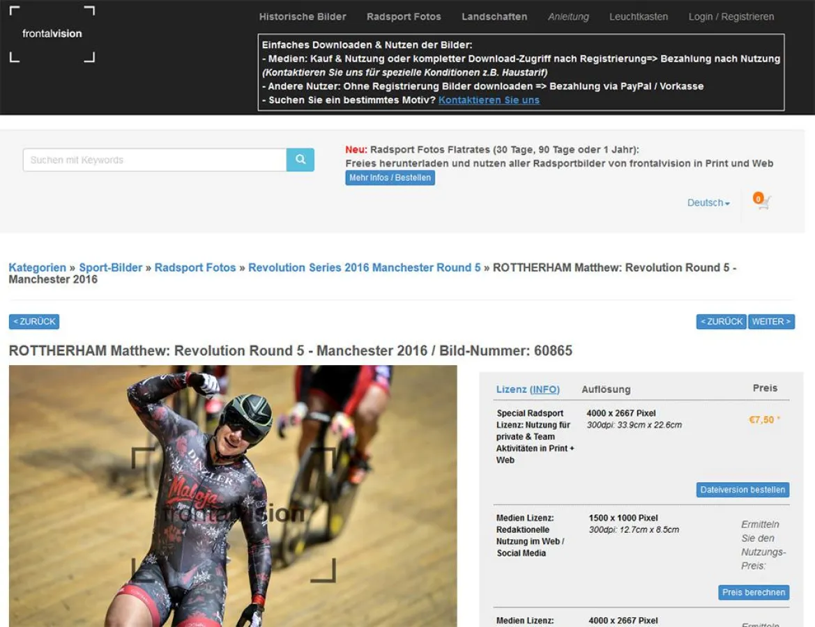 Screenshot frontalvision.com