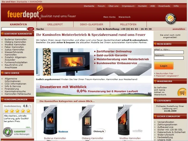 Bild: Feuerdepot.de über Kaminöfen und Wellness in den eigenen Wänden