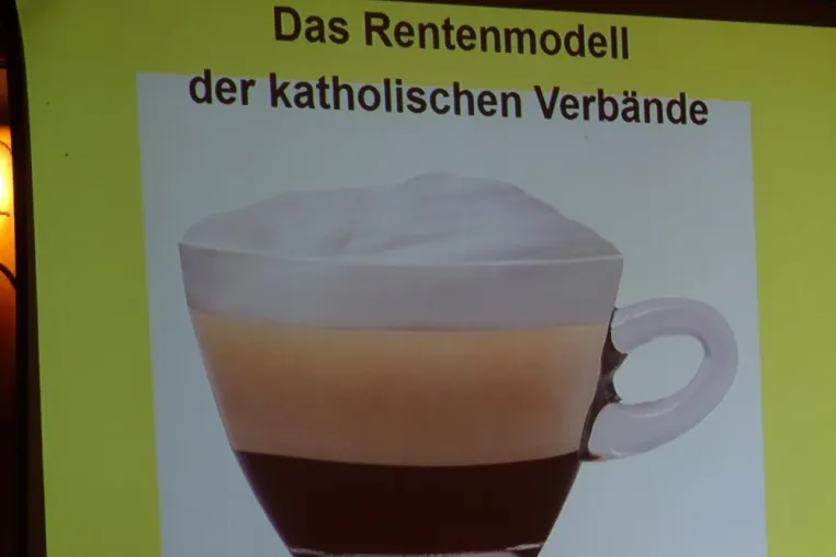 ADG-Podiumsdiskussion zu den Rentenmodellen der Kirchen Bild: ADG-Podiumsdiskussion zu den Rentenmodellen der Kirchen